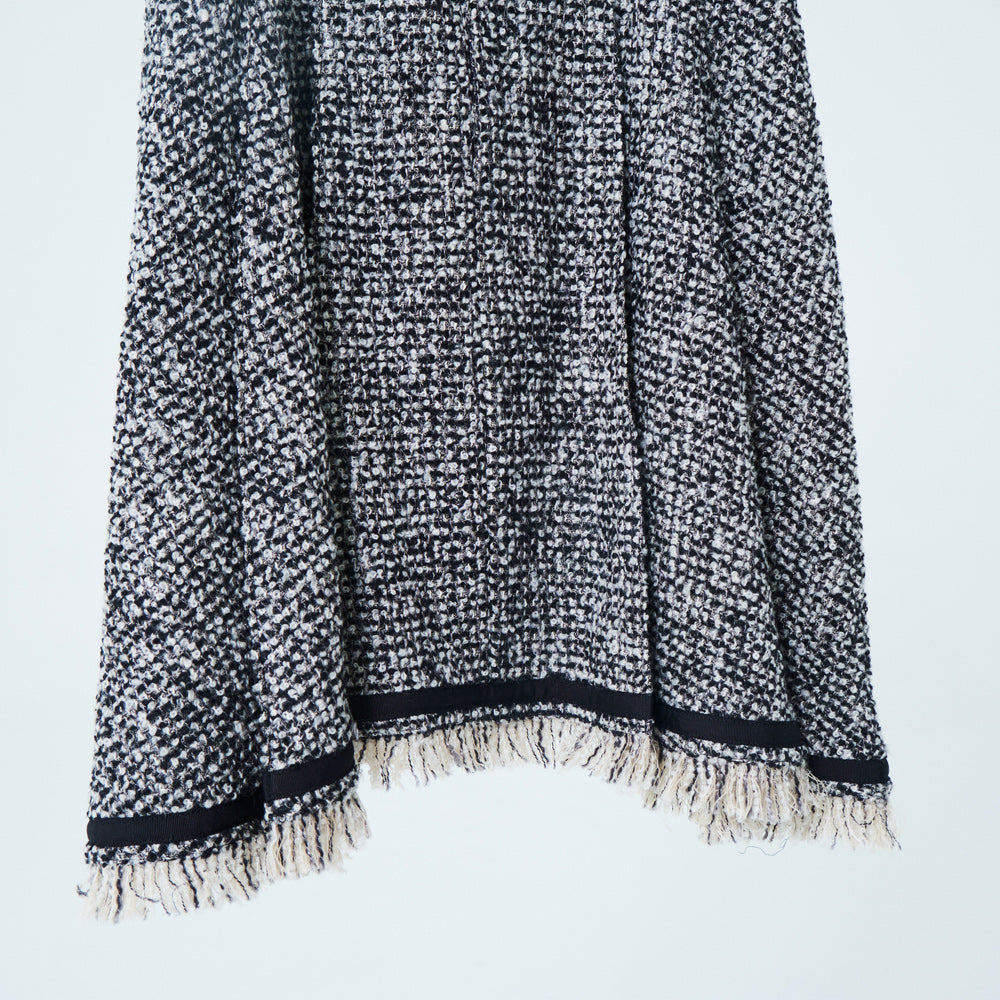 2024AW collection Ring Tweed Fringe Skirt