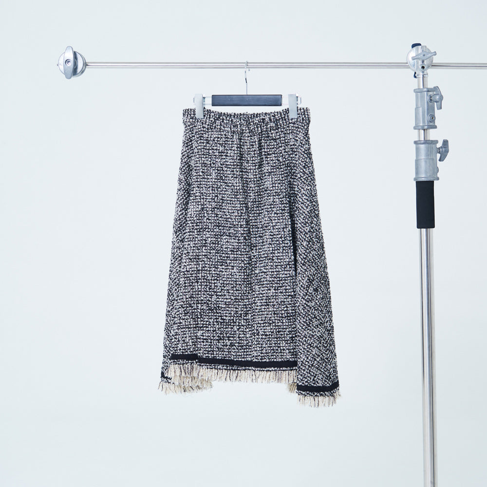 2024AW collection Ring Tweed Fringe Skirt