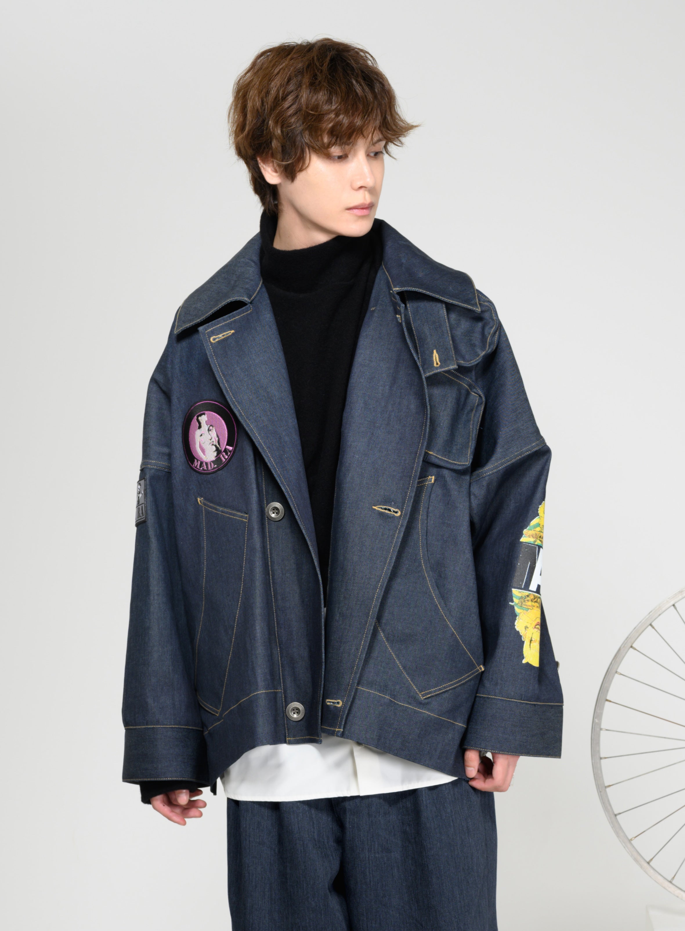 [一般販売] Denim Jacket 丸尾末広×MADARANINGEN [Indigo] | GALAXY BROAD SHOP